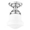 Z-Lite Vaughn Flush Mount, 1-Light, 10.5 In.W x 15.75 In.H, Chrome /Matte Opal 735F10-CH - alternate 4